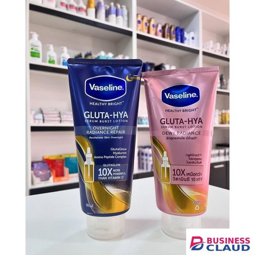 Vaseline Gluta Hya Serum Burst Body Lotion – Dewy Radiance & Overnight Repair (330ml / 300ml)