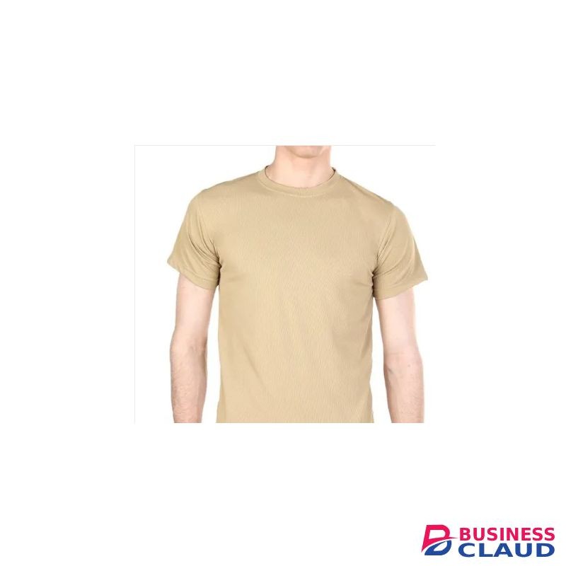 Unisex Heavy-duty Plain Cotton Round Neck T-shirt- Beige
