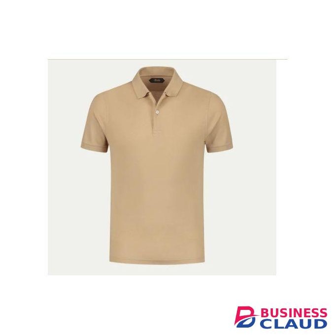 Beige Polo Shirt/Heavy-duty Plain 100% Cotton