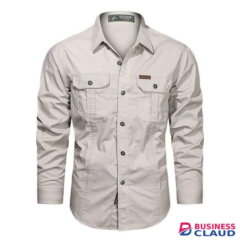 Outdoor Hiking Shirt Men Removable Quick Dry Breathable Tactical Shirt