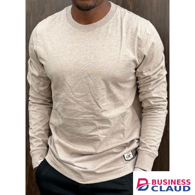 Fashion Best Round neck long sleeved cotton T-shirt