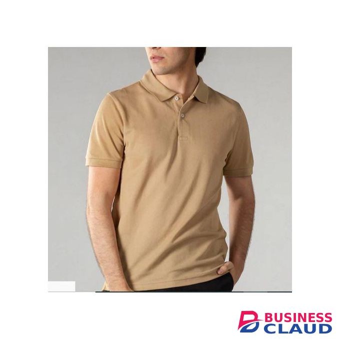 100% Heavy Duty Cotton Men Polo Tshirt- Beige