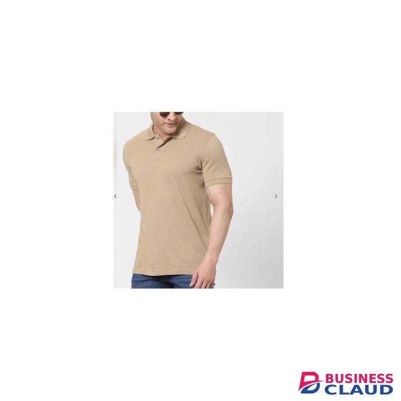 100% Heavy Duty Cotton Men Women Polo Tshirt- beige