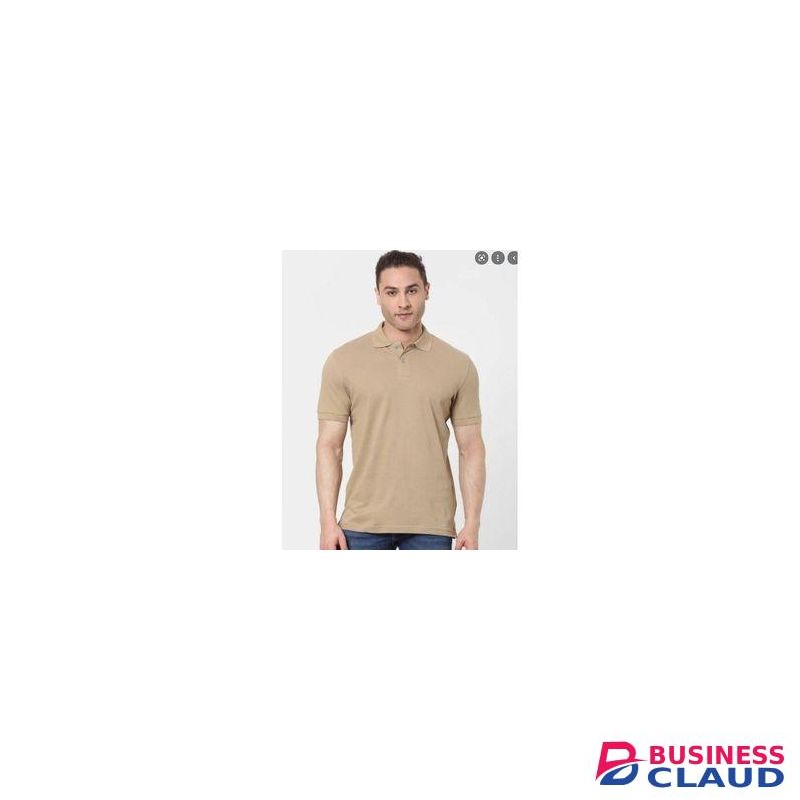 Heavy Duty Cotton Men Polo Tshirt- Beige