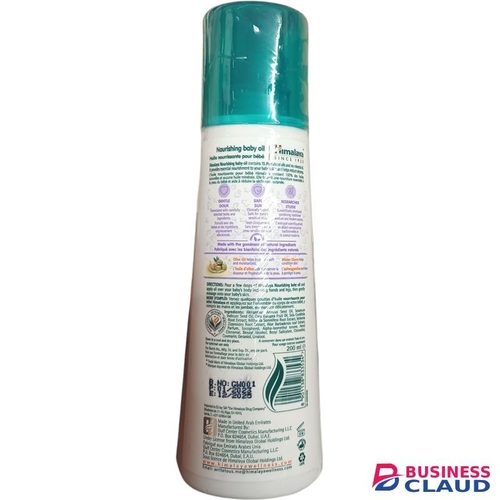 Himalaya NOURISHING BABY OIL Prevent Dryness GENTLE. SAFE. CLINICALLY TESTED Free from Mineral Oil Synthetic Colours Parabens Phthlates Silicones nk