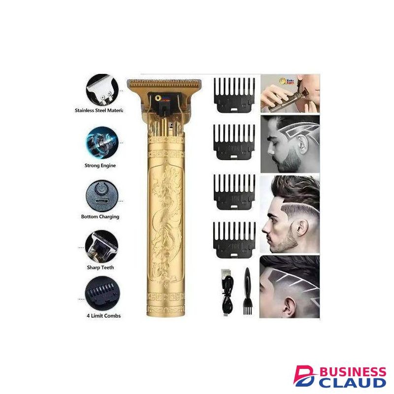 USB Cordless Hair Clipper Trimmer Beard Electric Professional Haircut Dragon Monster Rechargeable ABS Vintage Metal Shaving Machine clippers Wireless Barber cutting Kinyozi
