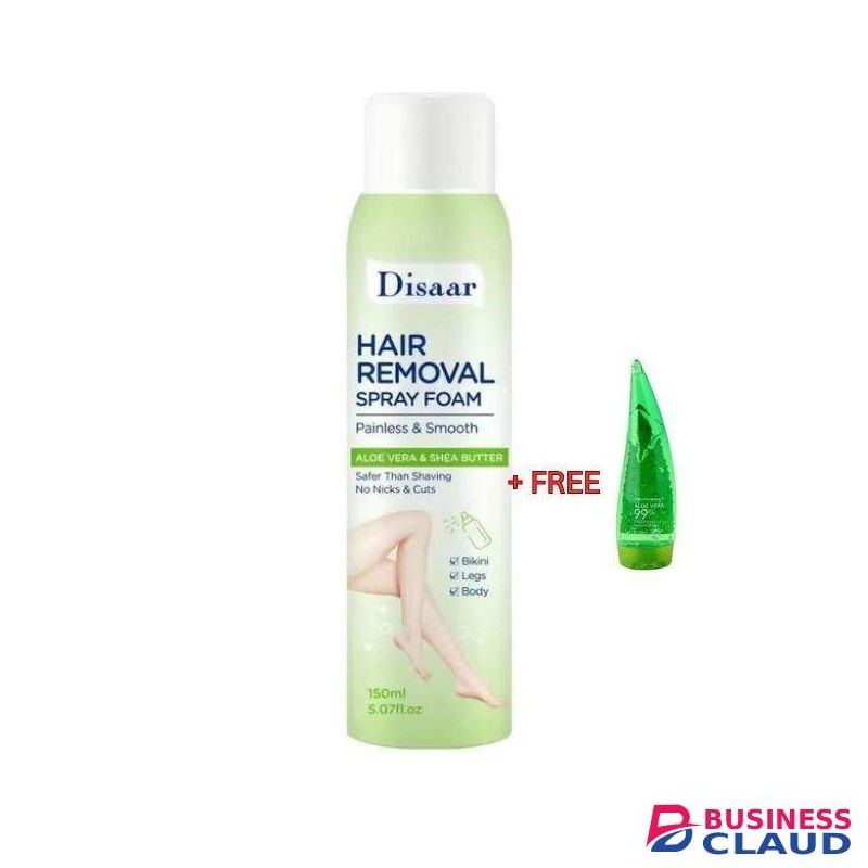Disaar Aloe Shaving Foam/spray get Free Aloe Soothing Gel- Remove your hair Mess-free, Easy Application, Leaving Your Skin Smooth, Soft, And Irritation-free.