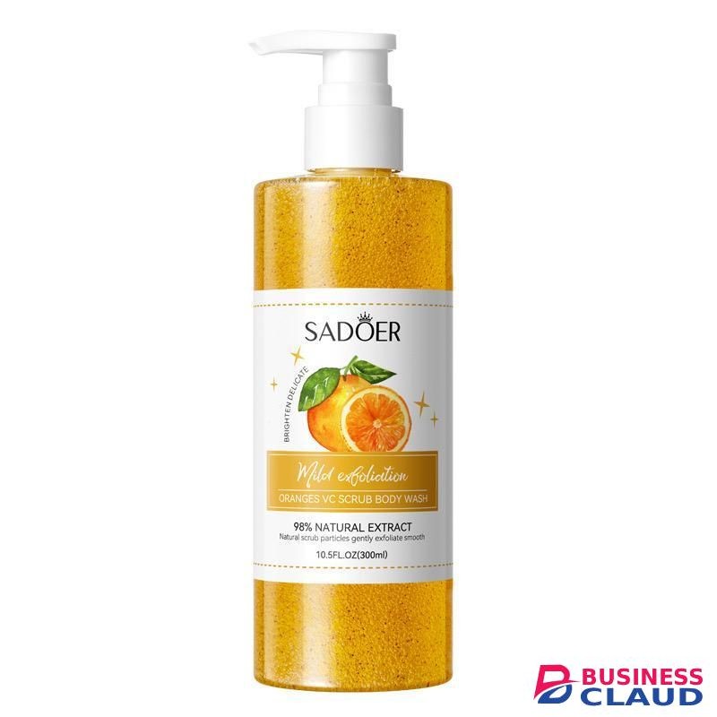 SADOER Vitamin c Orange Scrub Body Wash Shower Gel -300ml