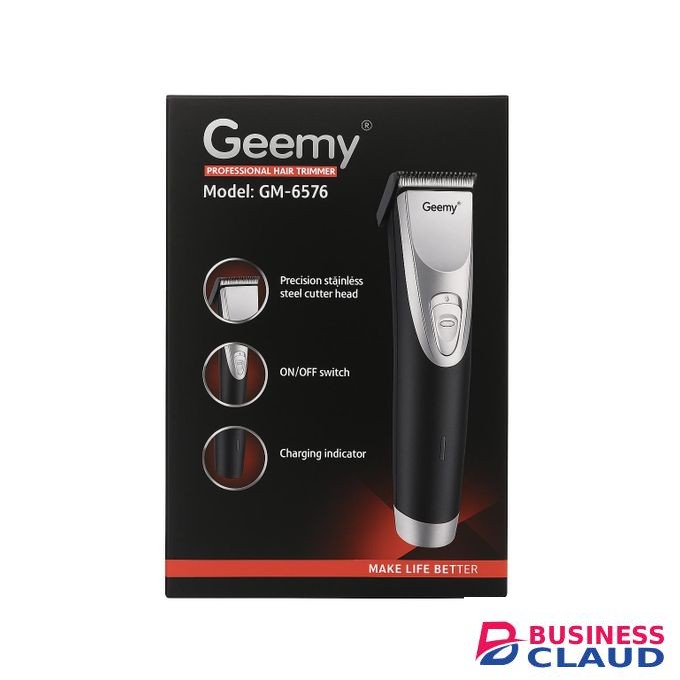 Geemy GM-6576 Professional Hair Trimmer – Stainless Steel Blade, Rechargeable, Easy Grooming