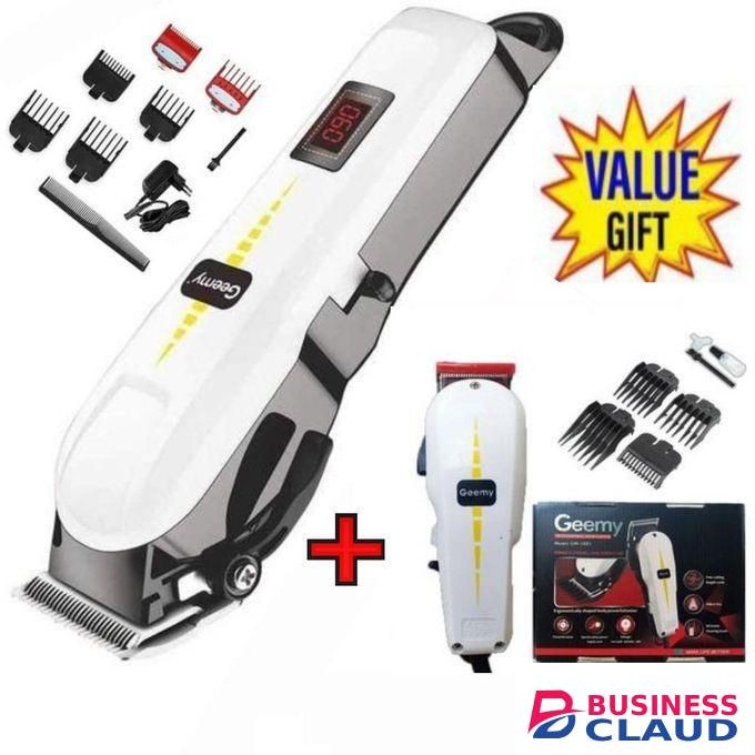 Geemy RECHARGEABLE SHAVING MACHINE-KINYOZI// CORDLESS SHAVING MACHINE-KINYOZI+ KINYOZI MACHINE