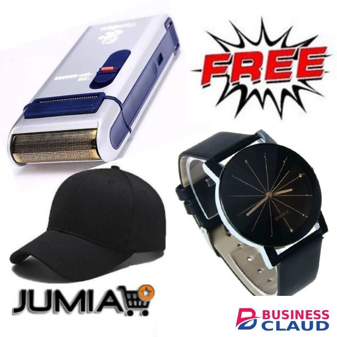Yandou Rechargeable Smoother And Shaver + Free Watch & Cap