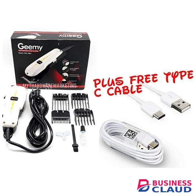 Geemy Original Electric Hair Barber/Kinyozi Machine Plus Type C Cable