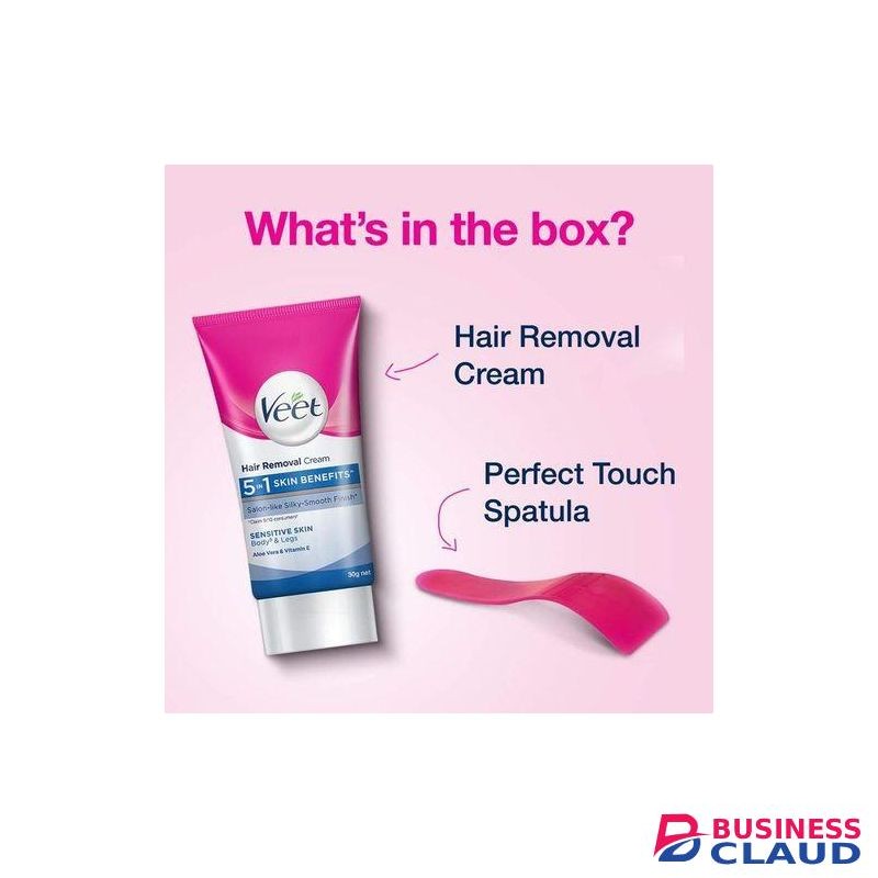 Veet Hair Removal Cream,5 In 1 Skin Benefits, Sensitive Q Skin