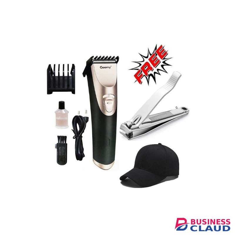 Geemy Personal Rechargeable Hair Trimmer/Clipper/Shaving Machine + Free Cap & Nail Cutter
