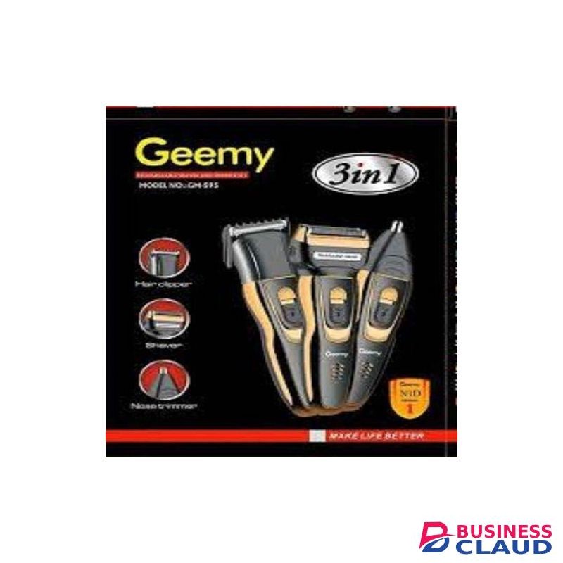 Geemy 3in1 Rechargeable Hair Clipper ,Shaver,Nose Trimmer Set