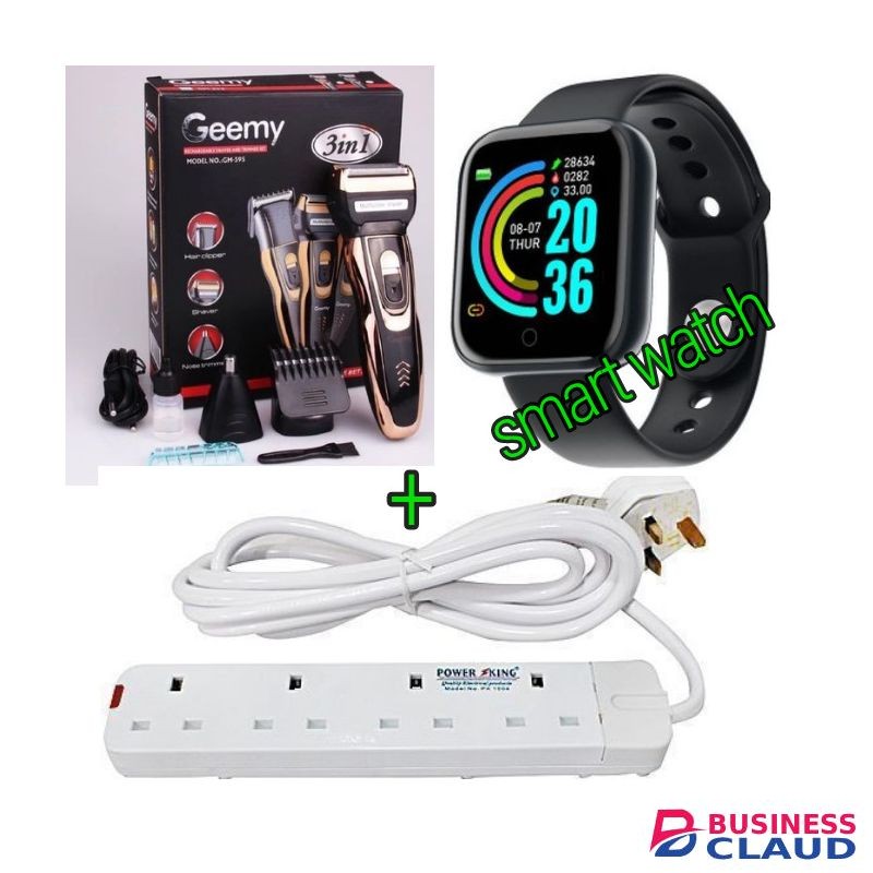 Geemy Shaving Machine 3 In 1 Smoother +Free Smartwatch