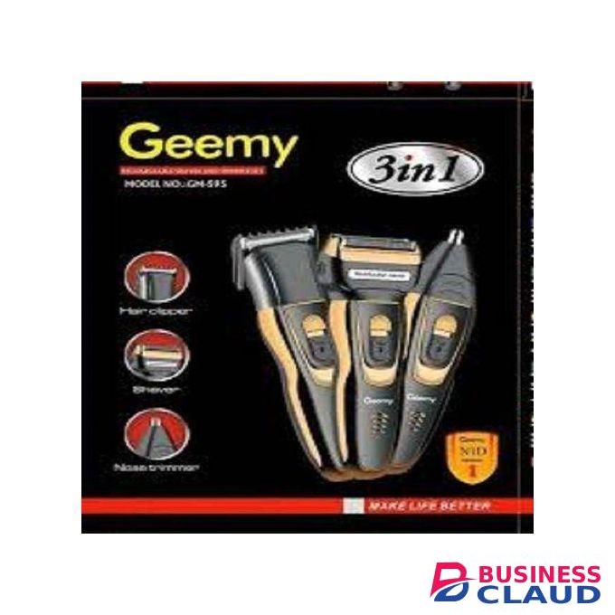 Geemy New 3in1 Rechargeable Hair Clipper ,Shaver,Nose Trimmer Set // SHAVING MACHINE // KUNYOA // NYWELE // Professional Kinyozi Shaving Machine Is Perfect For Barbershops, Salons, And Home Use