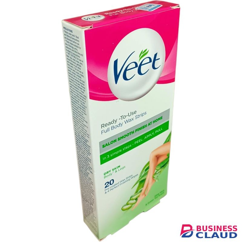 Veet Dry Skin FULL BODY WAX STRIPS Body & Legs Ready to Use ALOE VERA pp