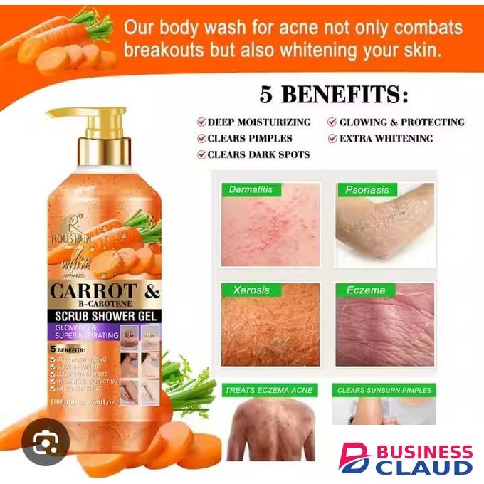 Roushun Carrot Scrub Body Wash Shower Gel