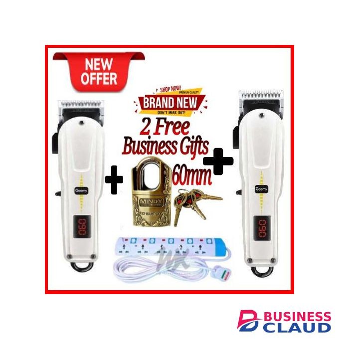 Geemy Two,Rechargeable Cordless Shaving Machine With Indicator +Two FREE Business gift