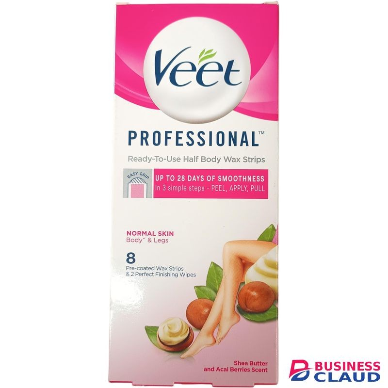 Veet Proffesional Ready To Use Half Body Wax Strips For Normal Skin Body & Legs nk