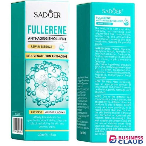 SADOER 2 Pcs Moisturizing Fullerene Anti Aging Rejuvenate Repair Essence Serum 30ml