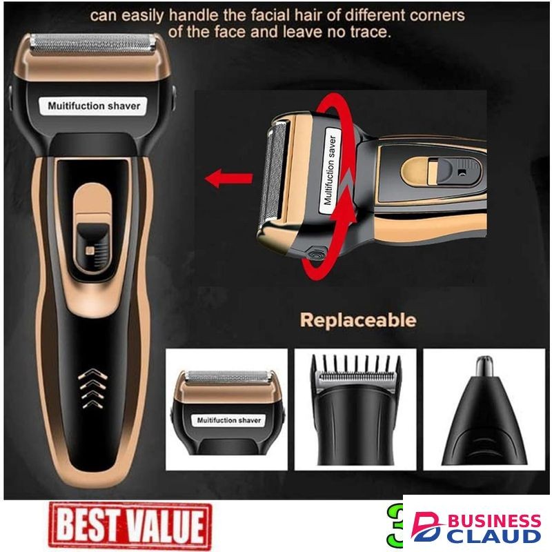 Geemy QUALITY Barber Shaving Machine-Kinyozi // Shaver // Kinyozi // Best Kinyozi // BEST Rechargeable Smoother Hair Shaving Machine, Shaver- 3 In 1 FOR KINYOZI BUSINESS.