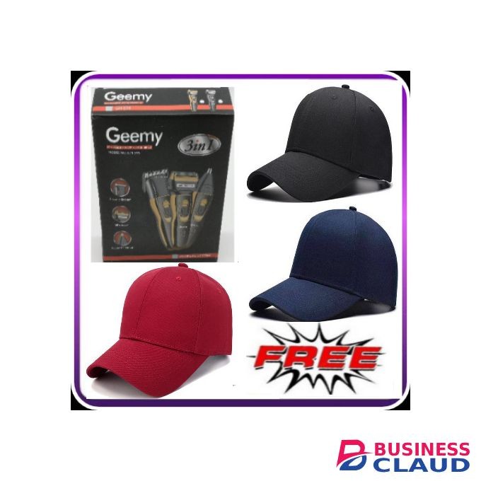 Geemy Home Cutting Shaving Machine 3 In 1 Smoother,Nose + Free Unisex Baseball Caps