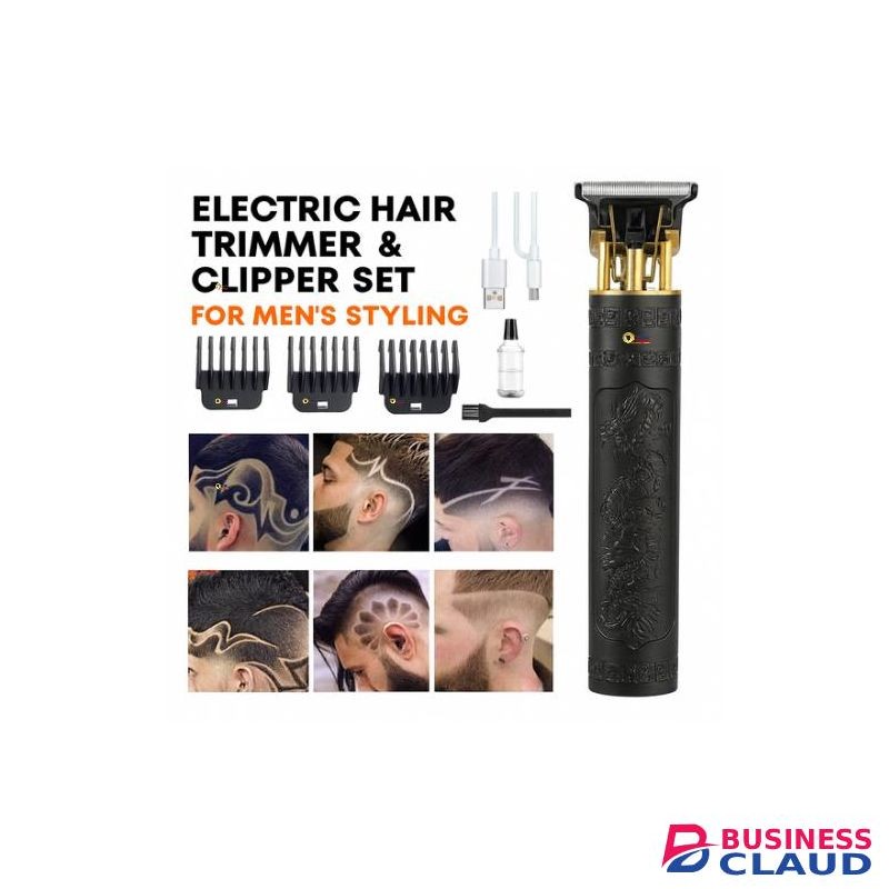 Precison Hair Clipper Set with USB Rechargeable Trimmer, 4 Guide Combs & Cleaning Brush – Precision Cutting for Men