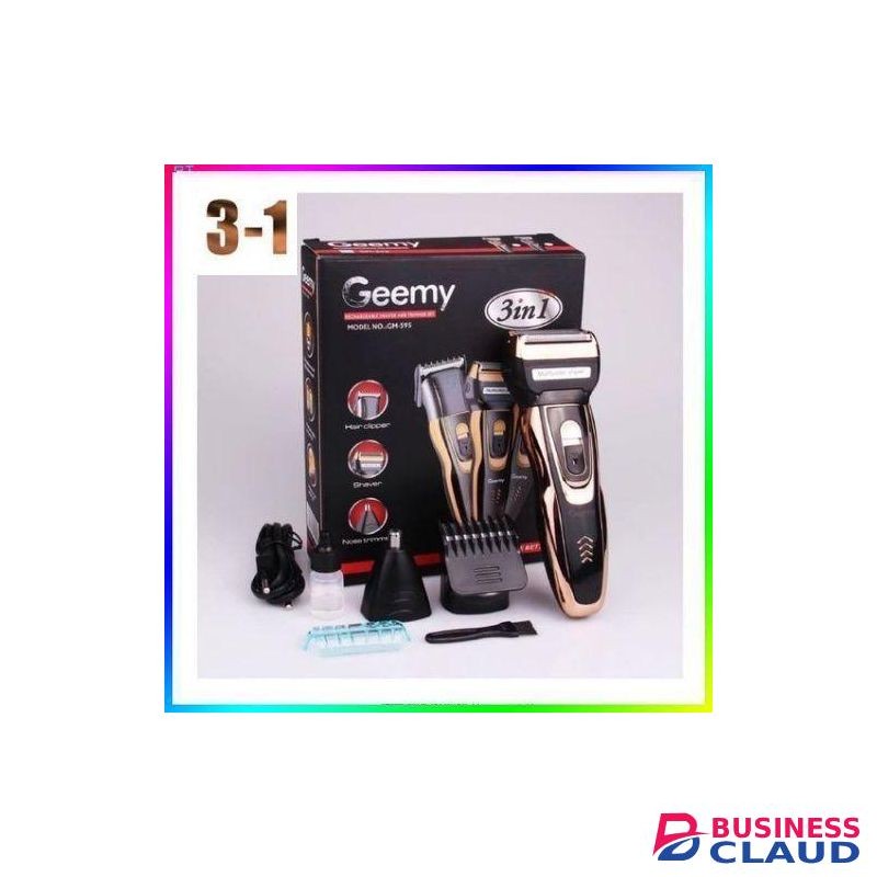 Geemy Cordless 3 In 1 Rechargeable Electric Shaving For Personal Use/Barber Machine/Shaver