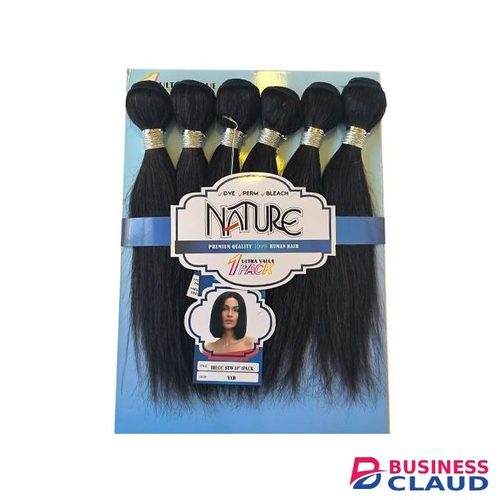 Fashion Idol Straight Hair Bundle STYLE ICON HH CC. STW 10" 1PACK color Y1B Human Nature Hair 6 PCS In A Pack Hair Extension For Women