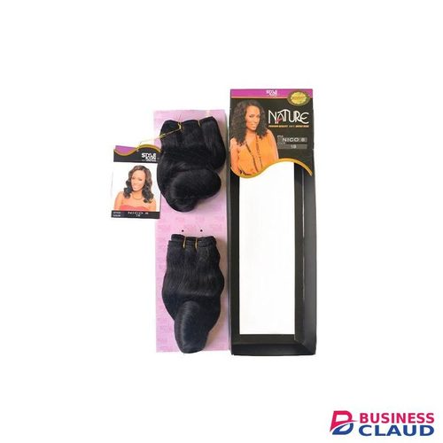Fashion Idol Human STYLE ICON Nature Hair Bundle NICO 8" color 1B Black Human Extension 2PCS In A Pack Hair Extension For Women