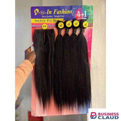 In Fashion Straight hair bundles plus closure