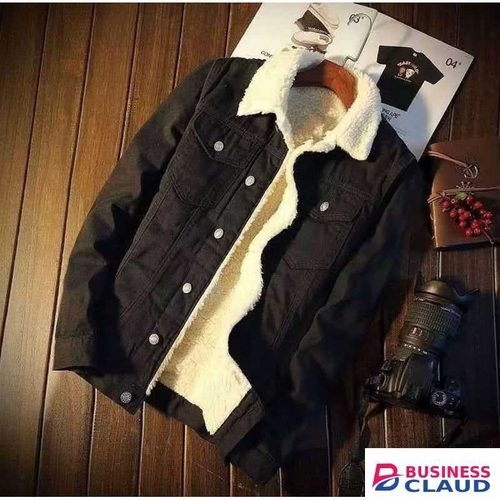 Black Non Fade Fur Denim Jackets