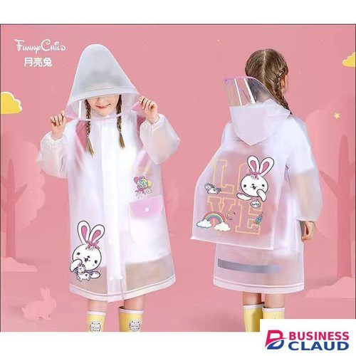 Kids Waterproof Raincoat with Wide Brim Hat – Size XL (115–130cm)