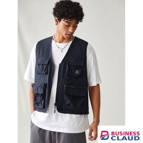 Black Urban Explorer Multi-Pocket Utility Vest