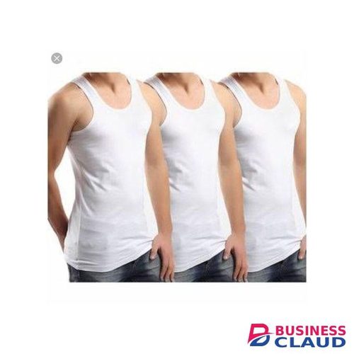 Pack Of 3 White Cotton Vest