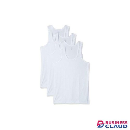 A Pack Of 3 White Cotton Vest With A Free Pen