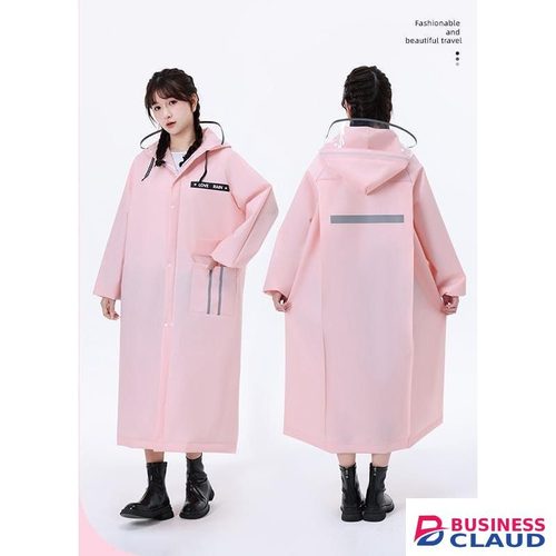 Waterproof Adult Raincoat with Hood & Wide Brim – Size 2XL (170–180cm)