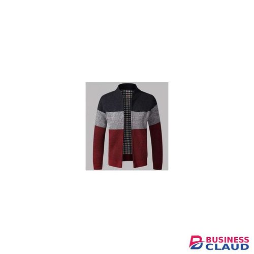 Men's Warm Woollen Full- Zip Sweater/Jacket