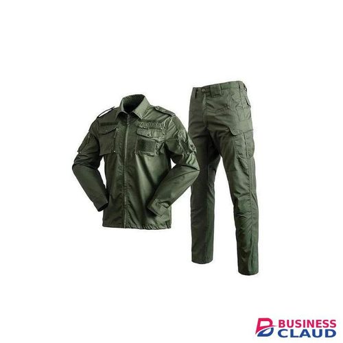 Outdoor Tactical Military Uniform, Army Forces Airsoft Soldier Training Combat Jacket Pant Suit + FREE HALF FINGER GLOVES- Green