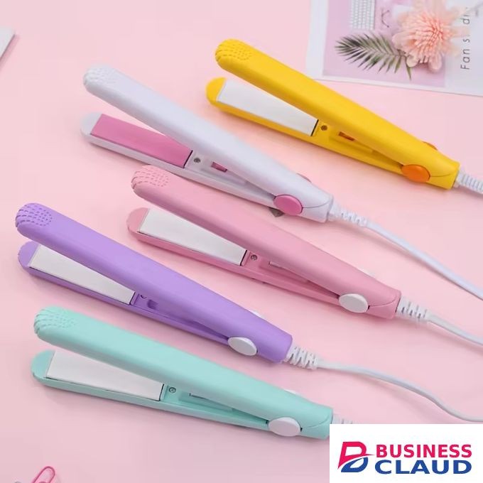 Mini 2-in-1 Hair Straightener And Curler Professional Flat Iron Ceramic Tourmaline Ionic Electric Plastic Bag Sealer Purple