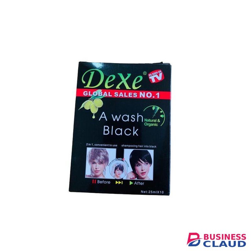 Dexe New 25mlx10 Black Hair Shampoo Olive Oil Natural Halal Organic Free Plastic Gloves