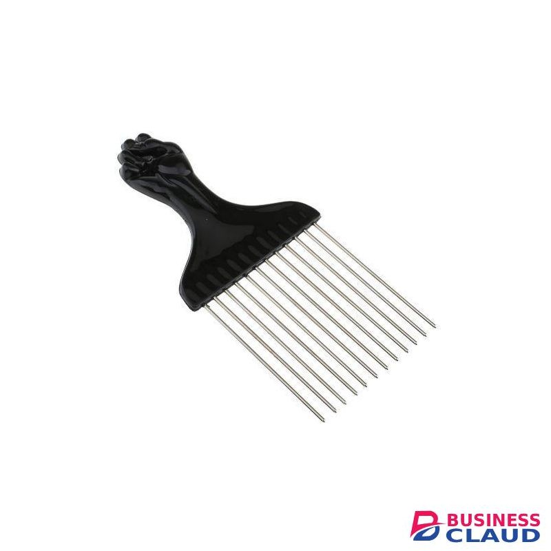 Fist Afro Metal Comb Wide Toothed Comb, Black