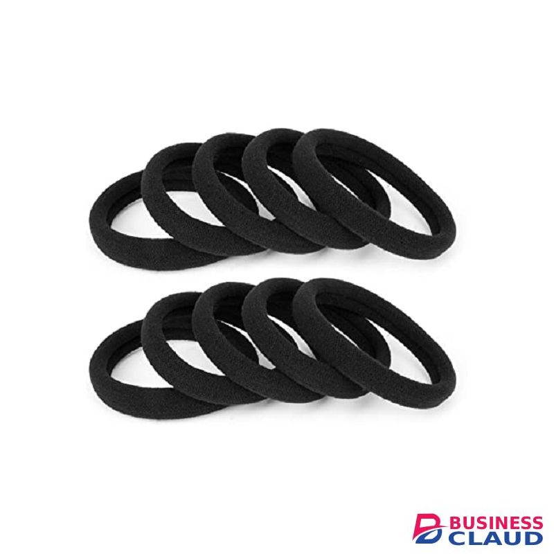 Black Pony Tail Hair Bands / Hair Ties Elastic