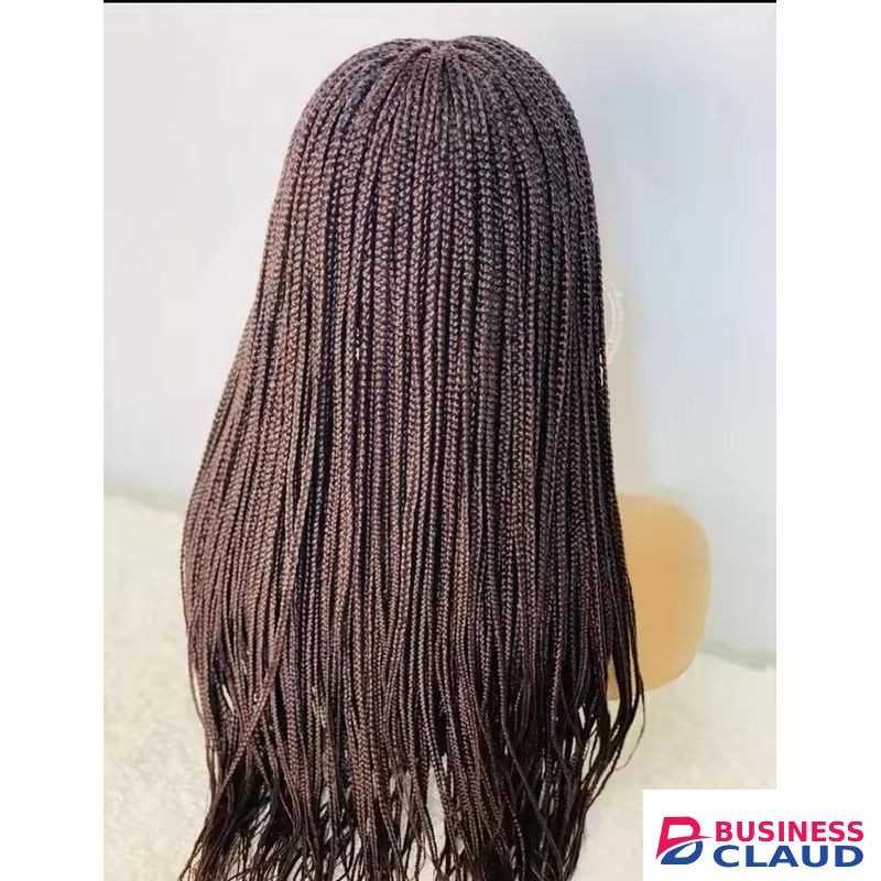 Lace front long braided wig