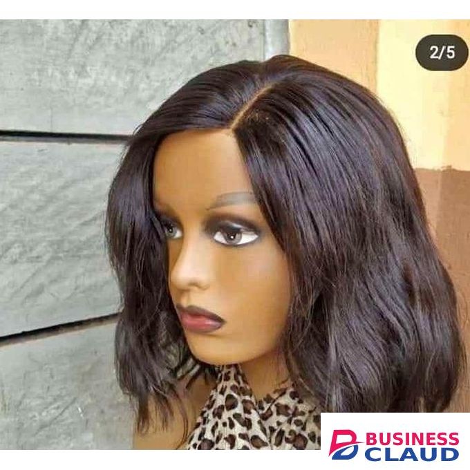 Short semi human body wig