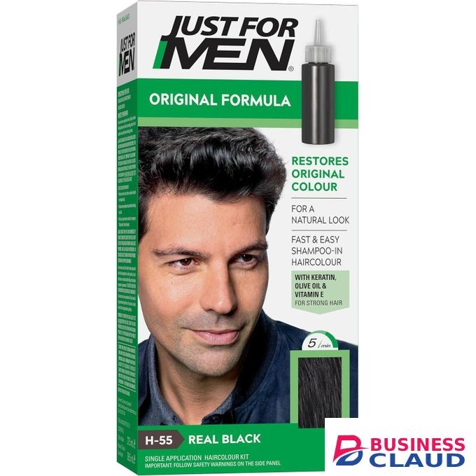 Just For Men Original Formula Real Black Hair Dye, Restores Original Colour for a Natural Look H55