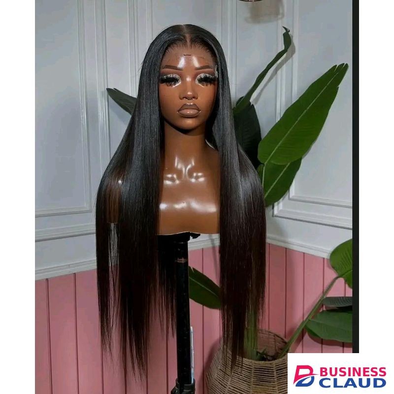 Fashion Classic Bone straight semi human 4 by4 closure wig