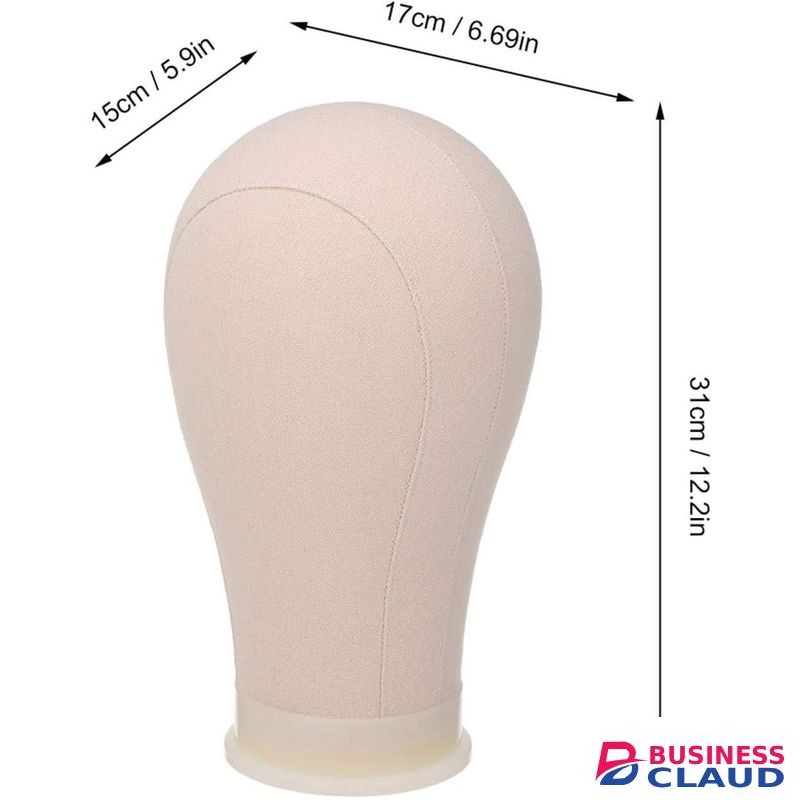 Cork Canvas Block Head Mannequin Head Wig Display Styling Head Manikin Canvas Head, You Could Put Pins and Hold Wigs Easily. Very Easy and Convenient to Use, Great for Wig Making, Fixing Wig Making+ FREE Pins